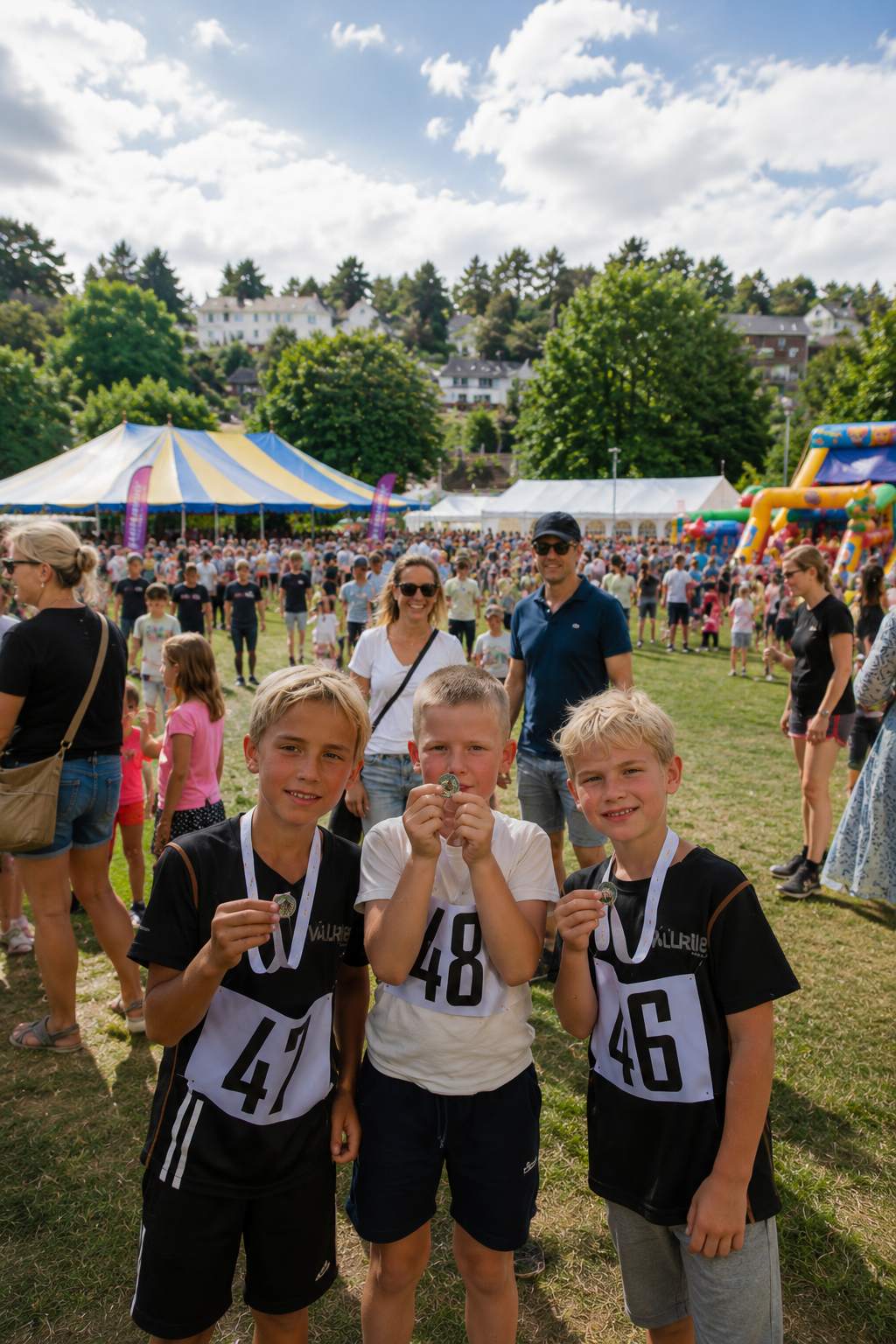 Glada barn på festivalen
